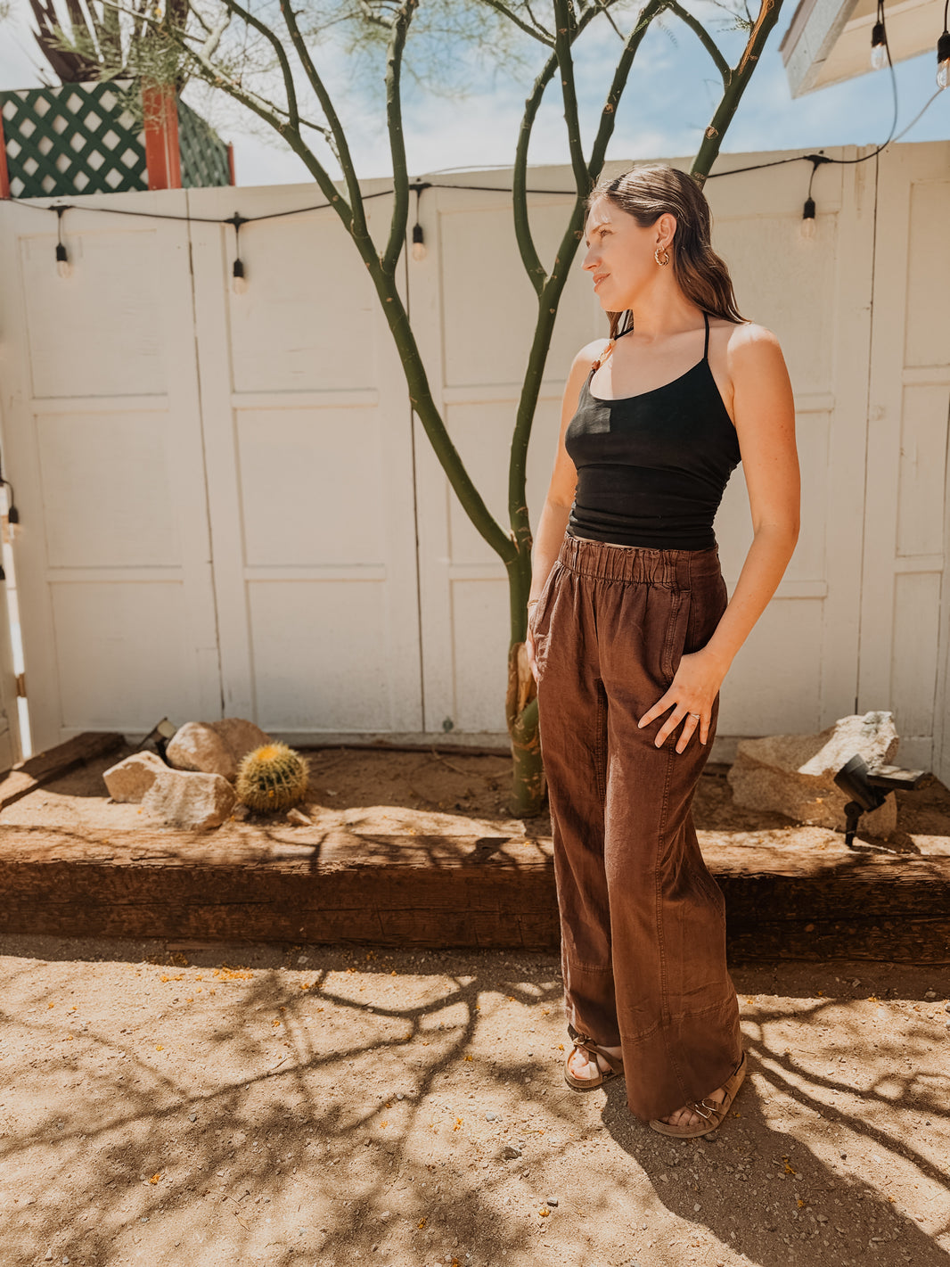 Day's End Linen Pull-On Pants | Expresso