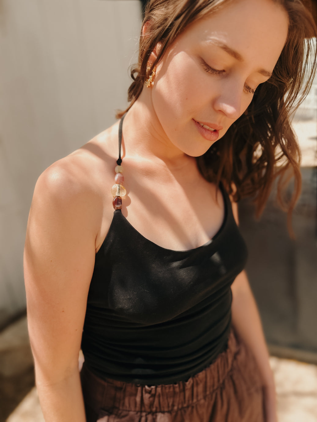 Toni Beaded Tank | Black