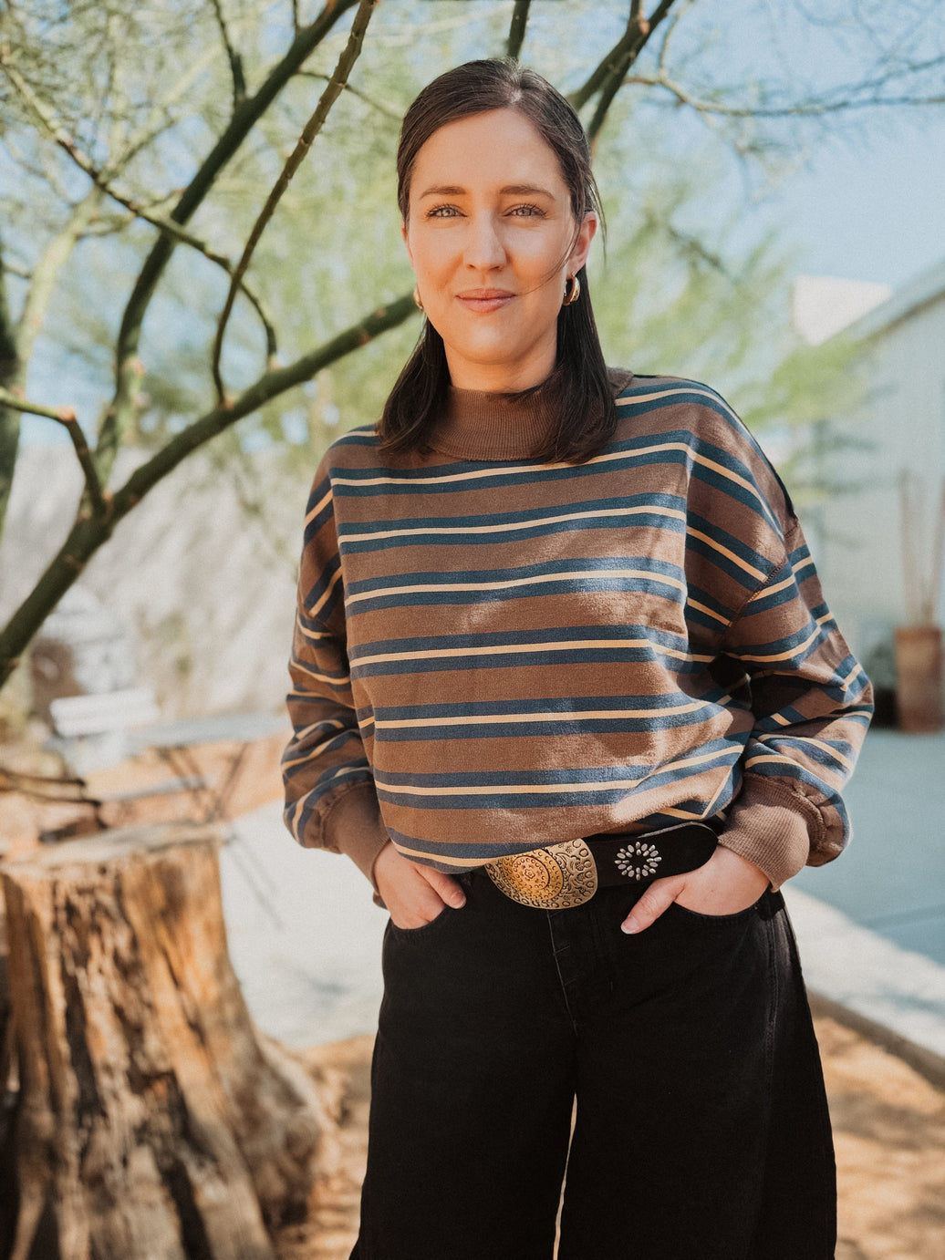 Free People Shirts & Tops Palm Springs Striped Pullover | Free People