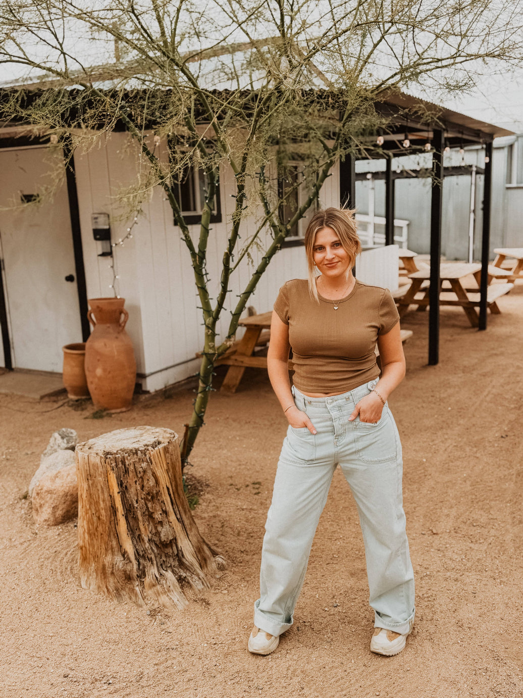 Free People Shirts & Tops Wait a Minute Baby Tee