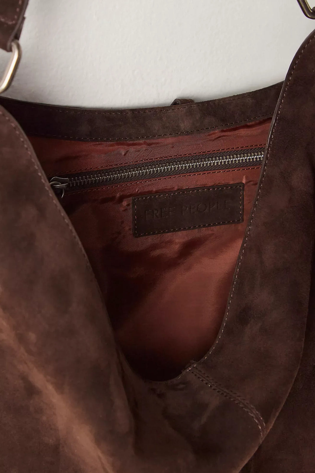 Free People tote Finn Fringe Suede Shoulder Bag | Expresso
