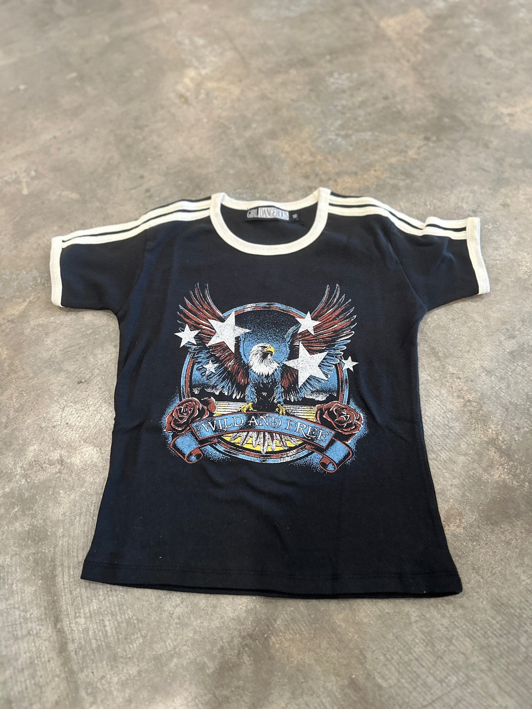 Girl Dangerous Shirts & Tops Wild & Free Ringer Tee