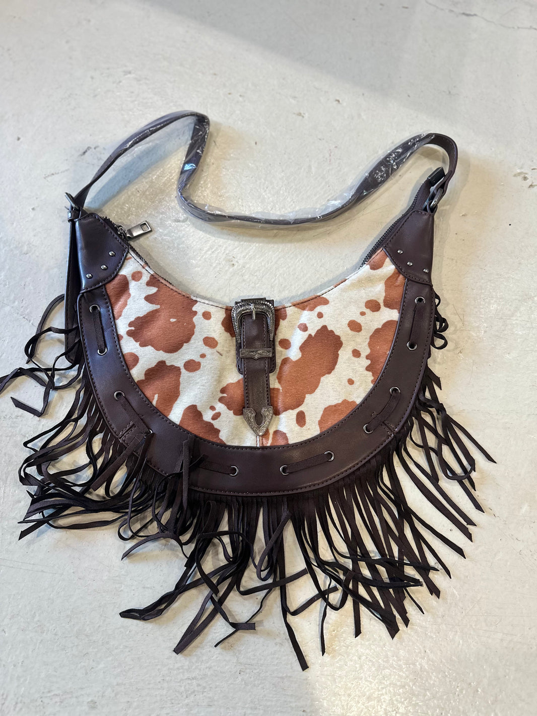 Roaming Travelers Brown Cow Western Purse
