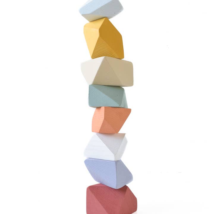Rock Blocks Toys Matte Rainbow Rock Blocks Set of 8
