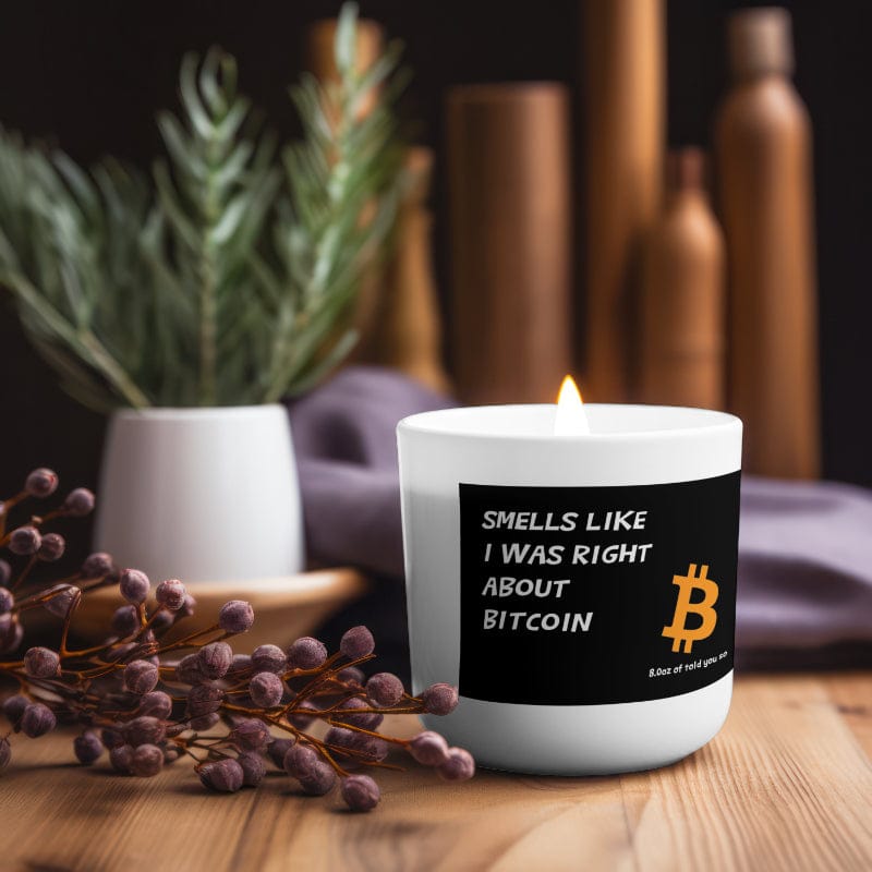The Rustic House Candles Bitcoin Candle (Told You So..)