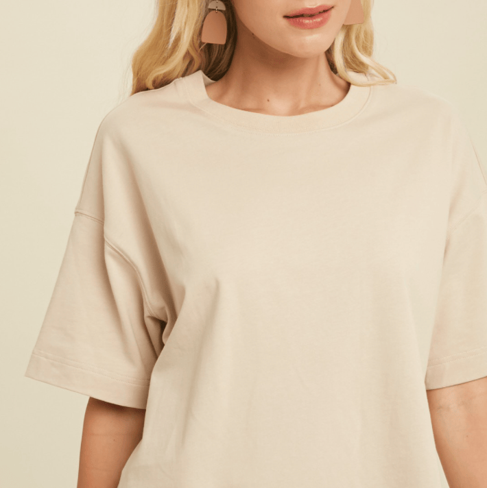 Roaming Travelers Shirts & Tops Taupe / S/M Boyfriend Shirt