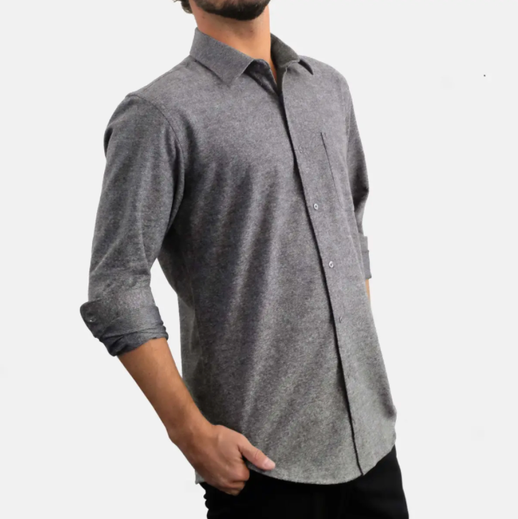 Ekzo Flannel Shirt // Heather Graphite - Roaming Travelers x [product-vendor]