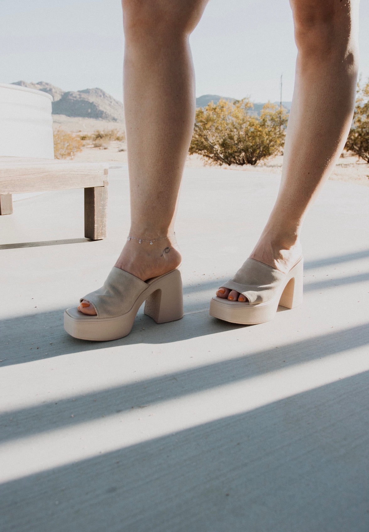Zoe Platforms | Diamond Suede
