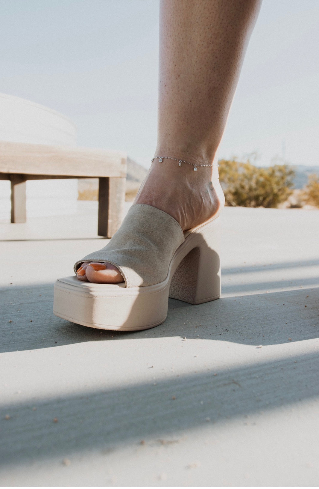 Zoe Platforms | Diamond Suede