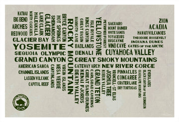 National Parks Typography Poster - Roaming Travelers Joshua Tree, California