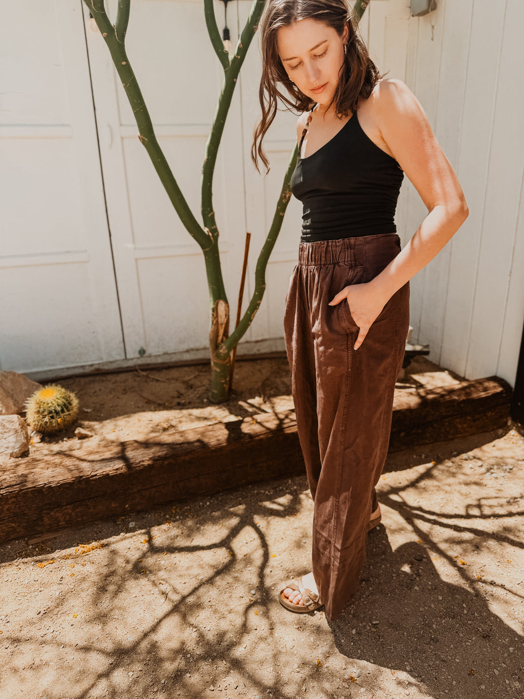 Day's End Linen Pull-On Pants | Expresso