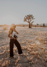 Brown Western Studded Pants