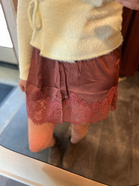 Meet Me In The Middle Mini Slip Skirt | Free People