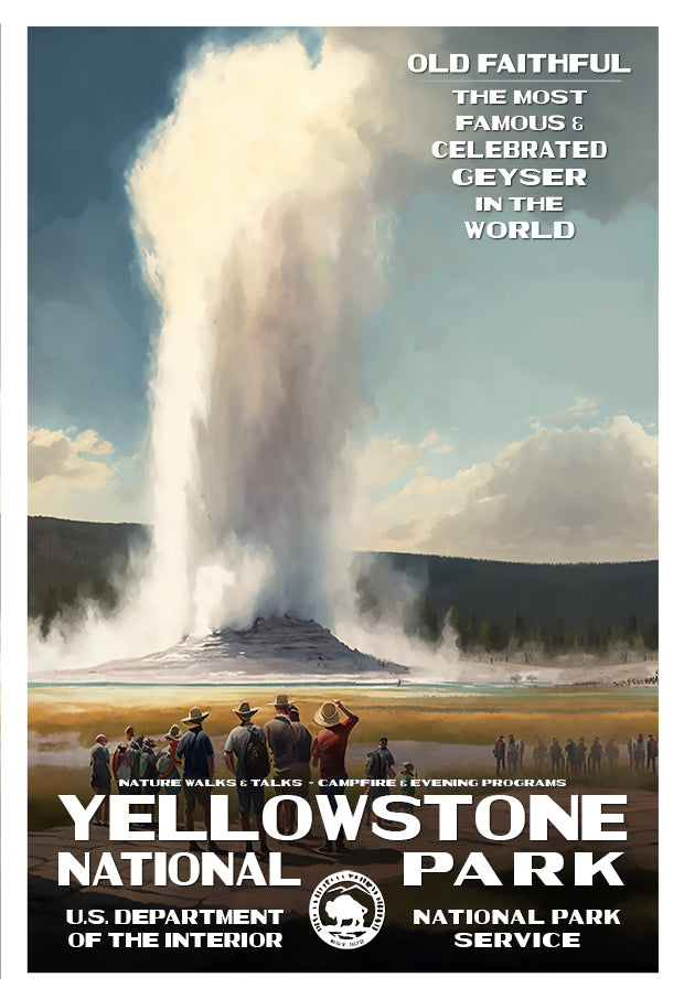Yellowstone National Park - Old Faithful - Roaming Travelers Joshua Tree, California