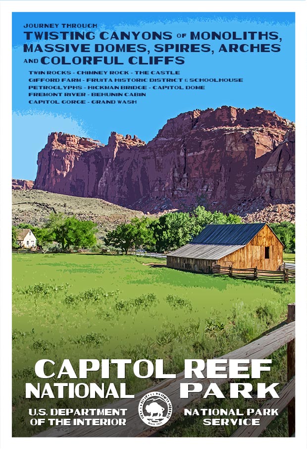 Capitol Reef National Park - 50th Anniversary Limited Edition - Roaming Travelers Joshua Tree, California