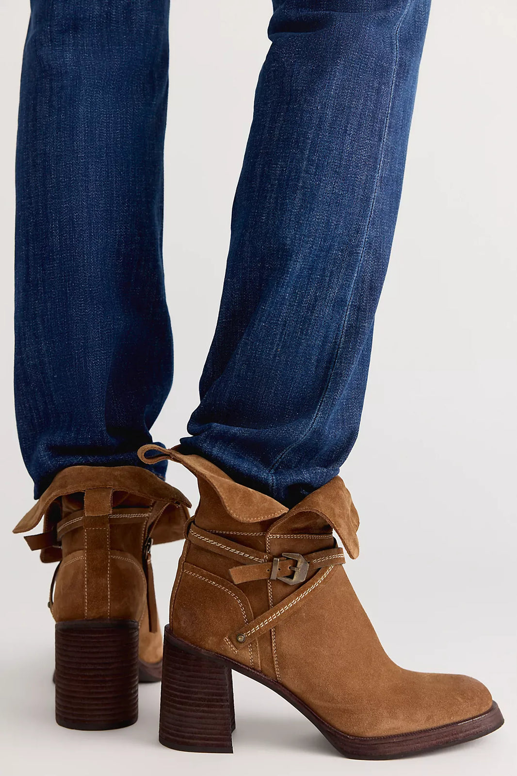Free People Boots Landry Platform Boots | Faded Tobacco Suede