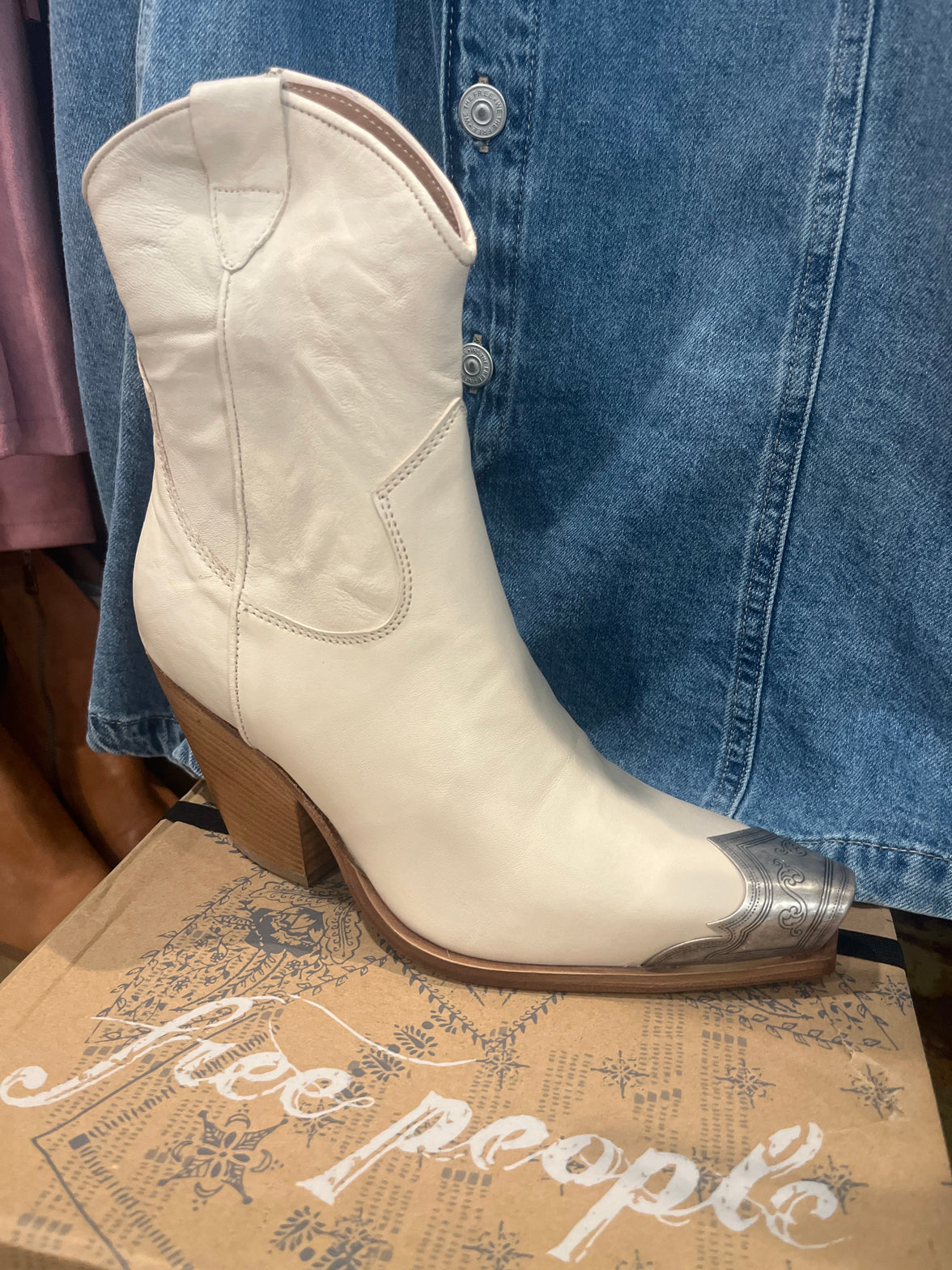 Free People Brayden Western Boot | Bone