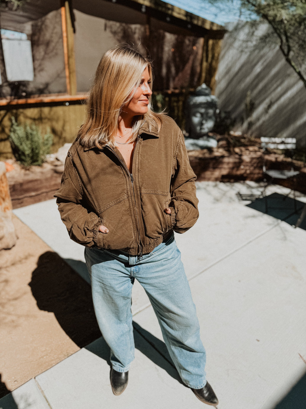 Free People Jackets FP One Birdie Washed Jacket