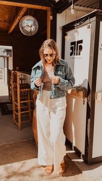 Free People Jackets Side To Side Cropped Denim Jacket