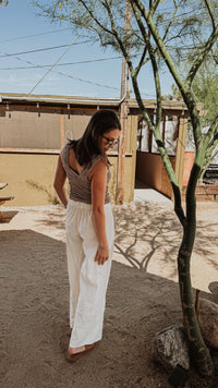 Free People Pants Day's End Linen Pull-On Pants | Ivory
