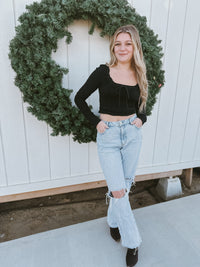 Free People Scarlet Smocked Long Sleeve