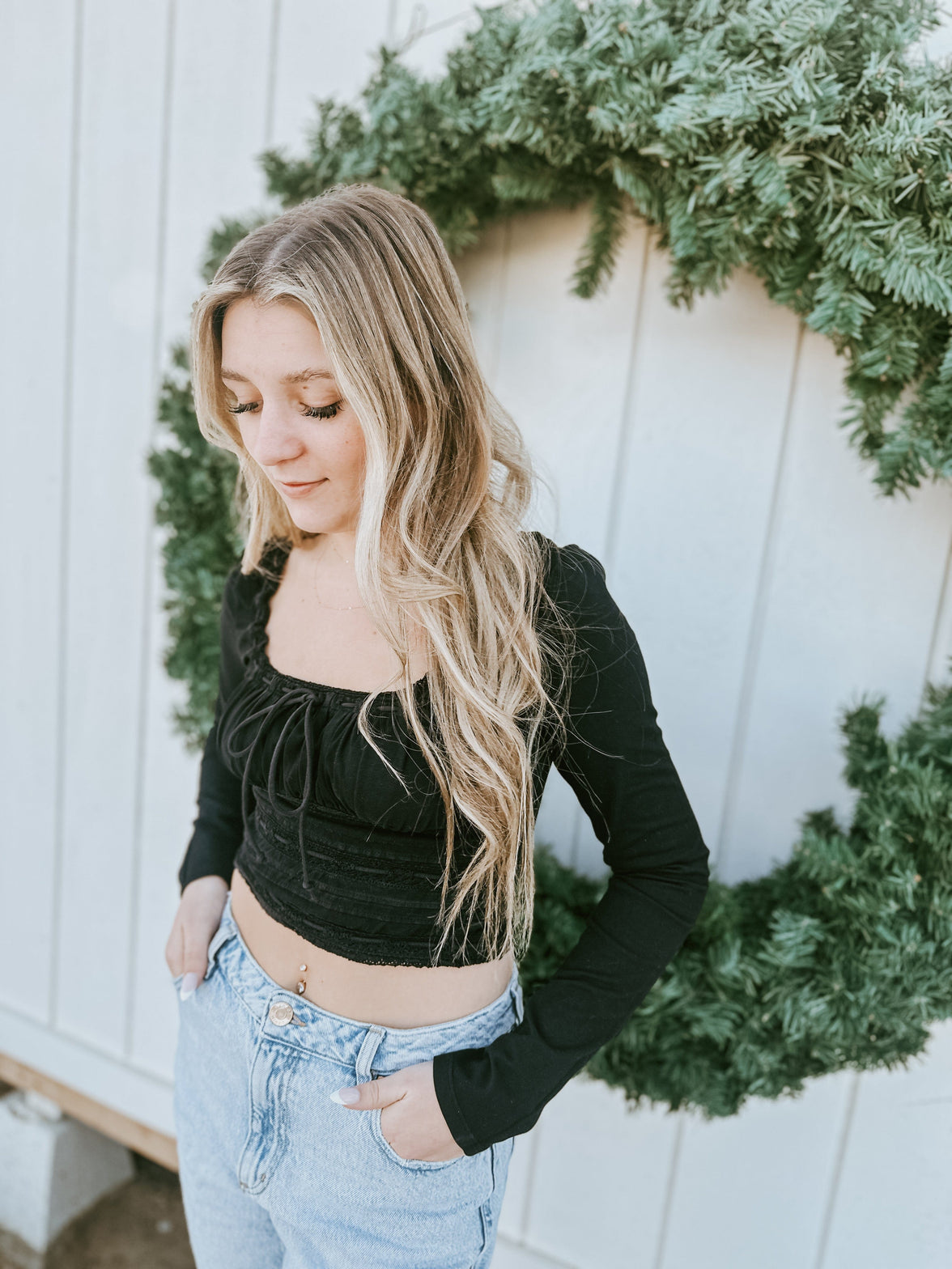 Free People Scarlet Smocked Long Sleeve