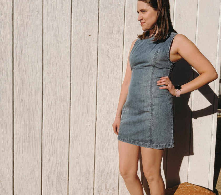 atlas denim mini dress Free People Atlas Denim Mini Dress Vintage Indigo / X-Small