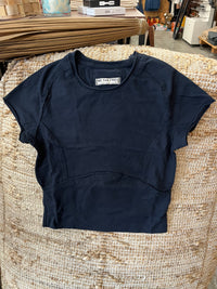 Free People Shirts & Tops Black / XS Protagonist Short Sleeve Shirt