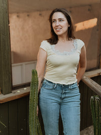 Free People Shirts & Tops Butter / XS Oh My Darling Tee