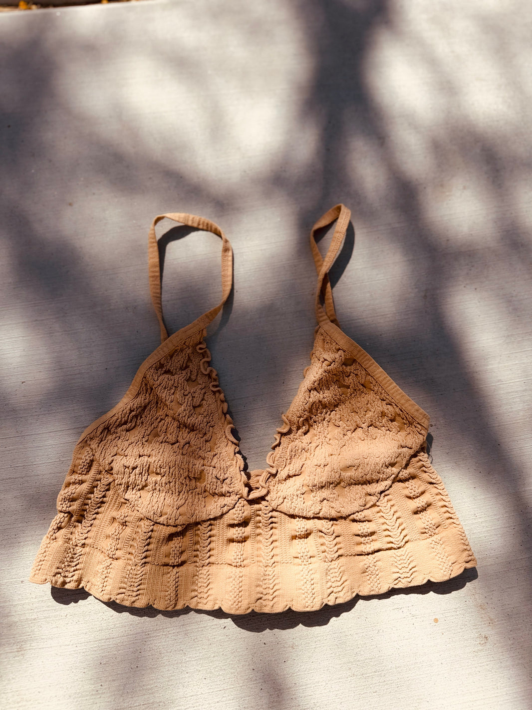 Free People Shirts & Tops Oat Latte / XS/S Heirloom Seamless Bralett
