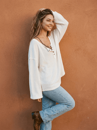 Free People Shirts & Tops We The Free Montreal Oversized Thermal Henley