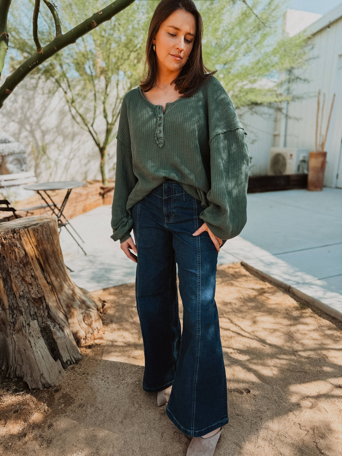 Free People Shirts & Tops We The Free Montreal Oversized Thermal Henley