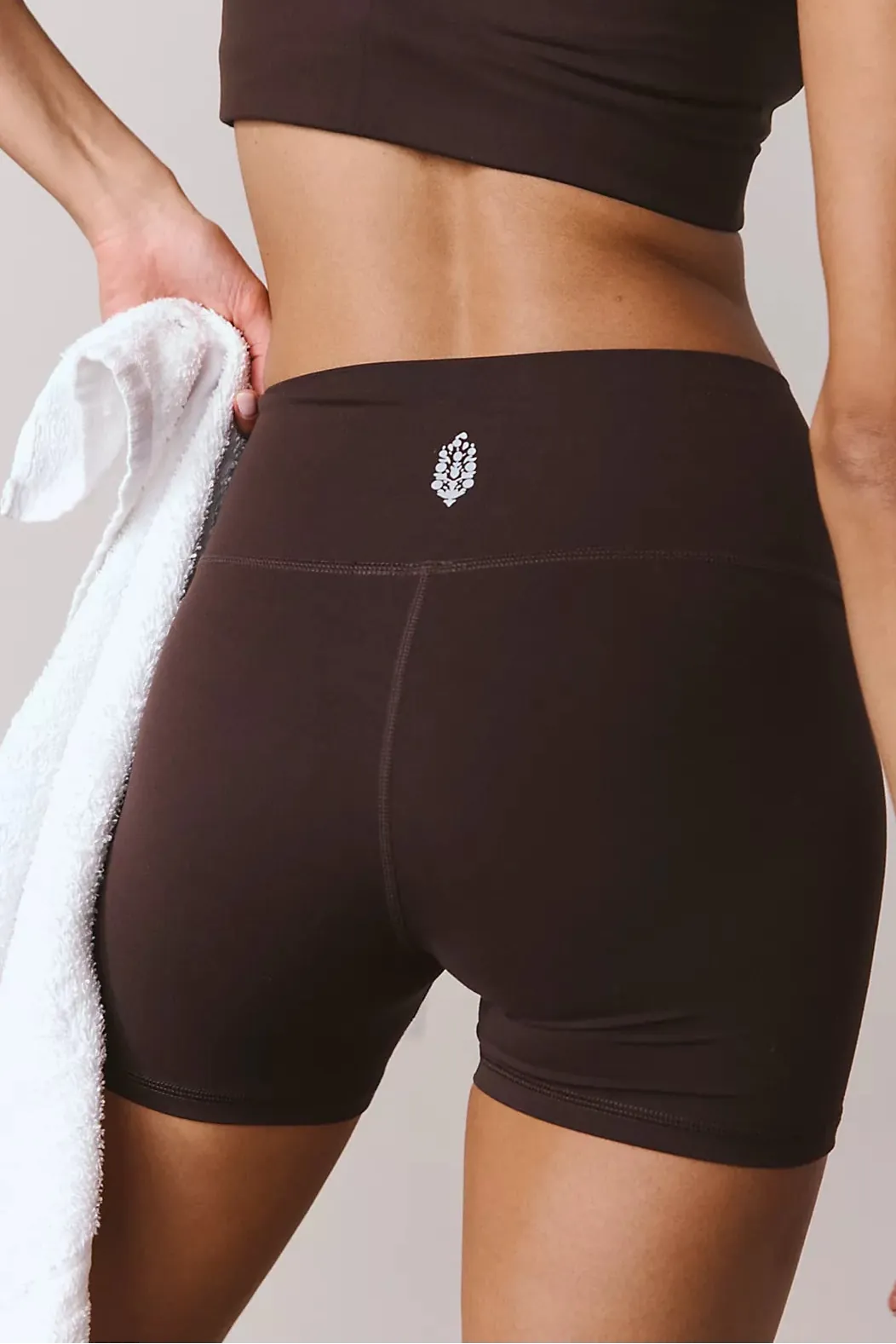 Free People Shorts Never Better High-Rise Biker Shorts | Chocolate