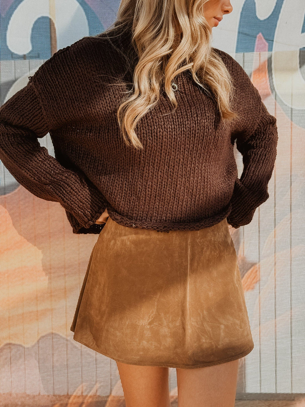 Free People Skirt Paradise Found Suede Skort