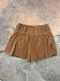 Free People Skirt Paradise Found Suede Skort