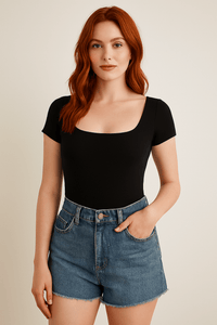 Free People Square Eyes Bodysuit