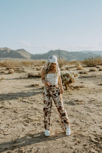 Free People We The Free Risk Taker Mid-Rise Printed Jeans