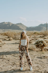 Free People We The Free Risk Taker Mid-Rise Printed Jeans