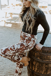 Free People We The Free Risk Taker Mid-Rise Printed Jeans