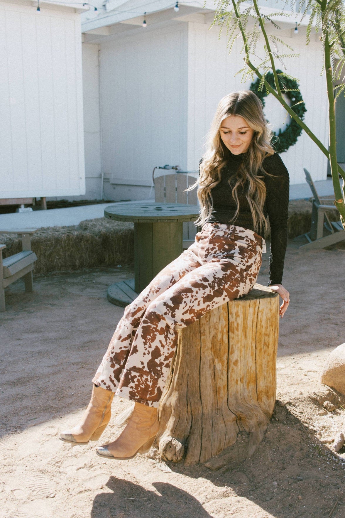 Free People We The Free Risk Taker Mid-Rise Printed Jeans