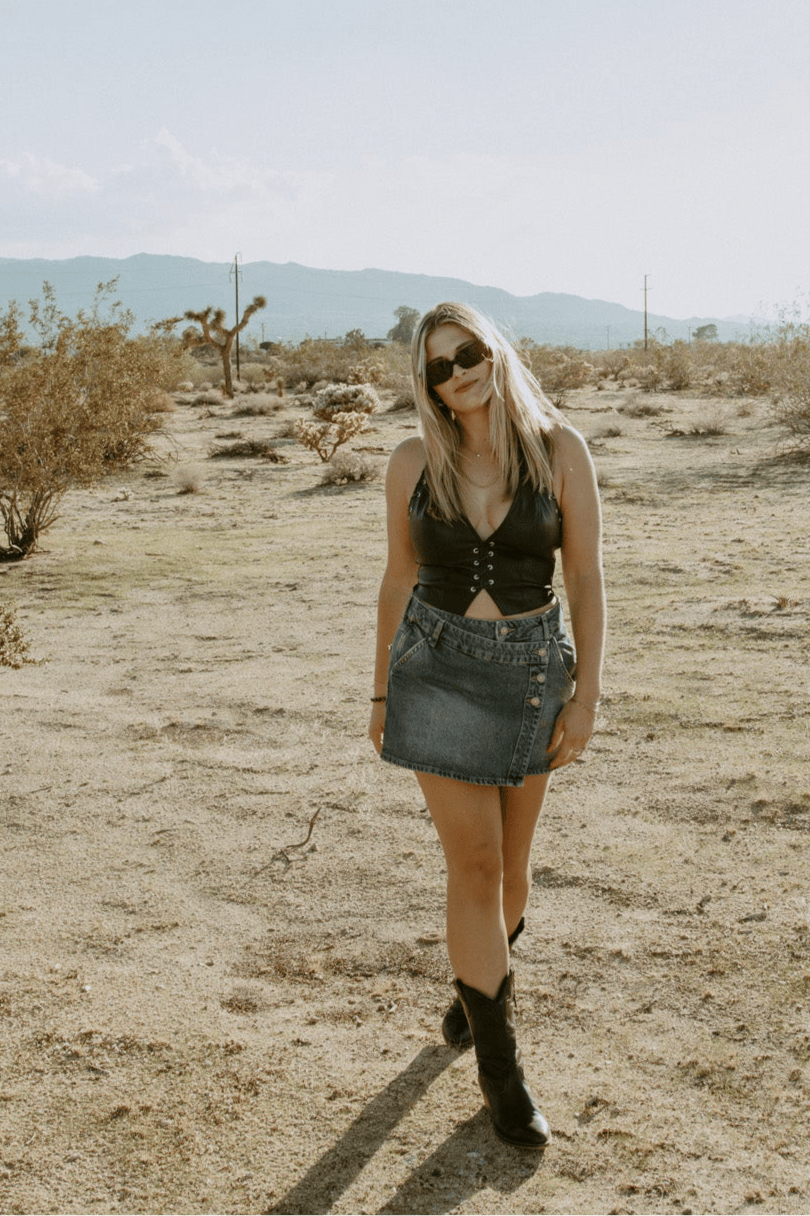 Free People Wynne Denim Skirt