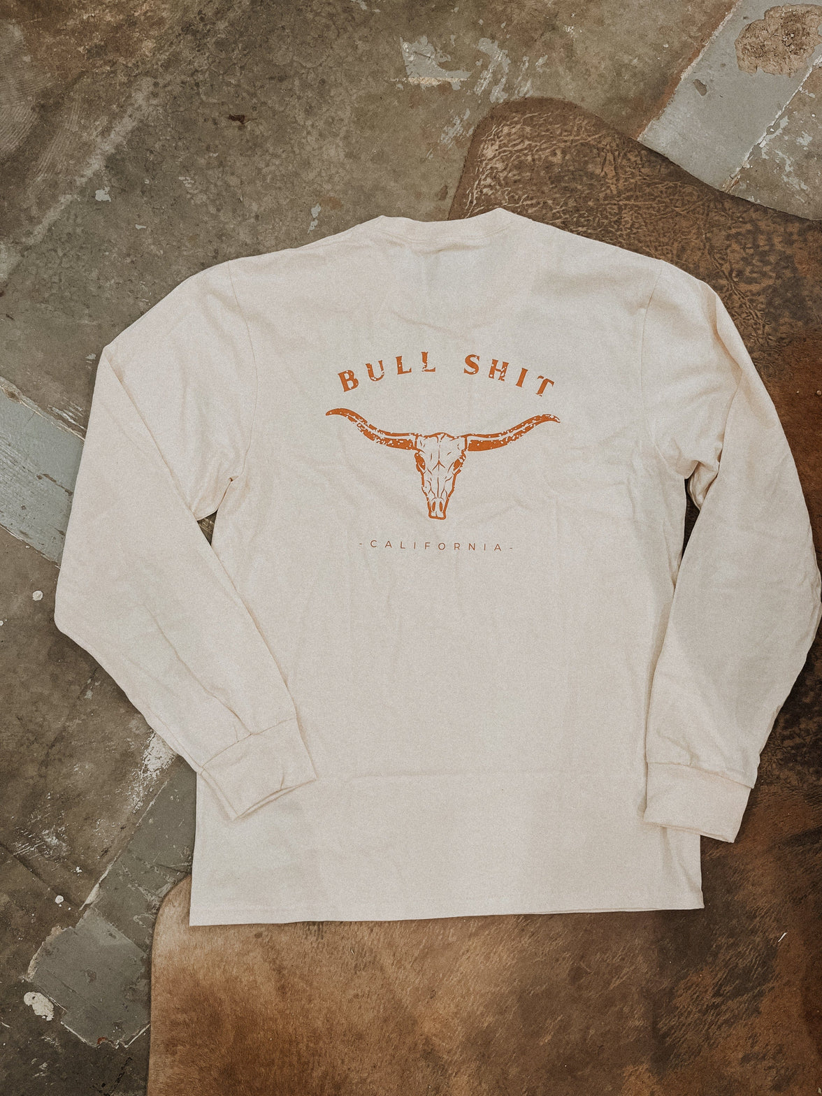 InkTrendz Graphic Shirt Longhorn Bull Shirt Long Sleeve