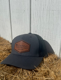 InkTrendz Hats Charcoal Roaming Travelers Leather Patch Hat