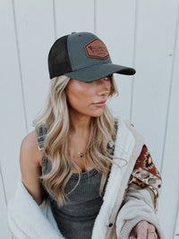 InkTrendz Hats Roaming Travelers Leather Patch Hat