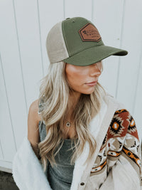 InkTrendz Hats Roaming Travelers Leather Patch Hat