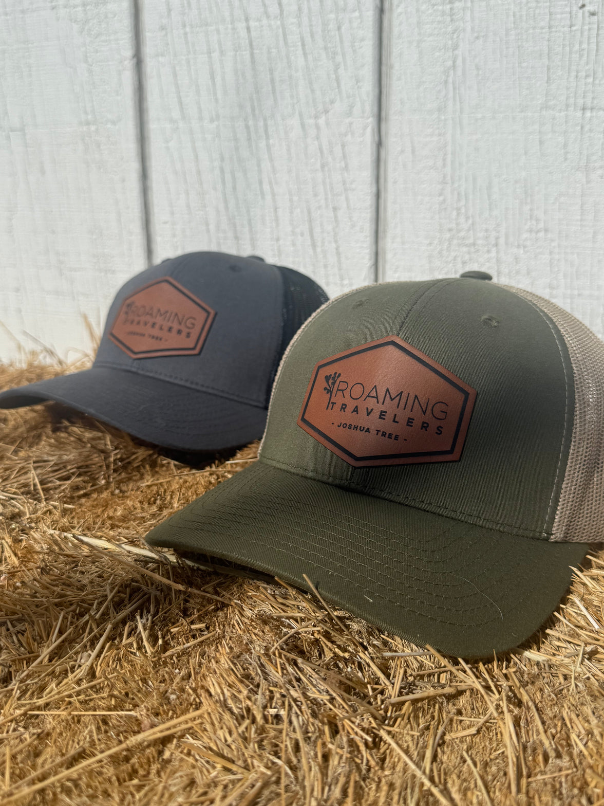 InkTrendz Hats Roaming Travelers Leather Patch Hat