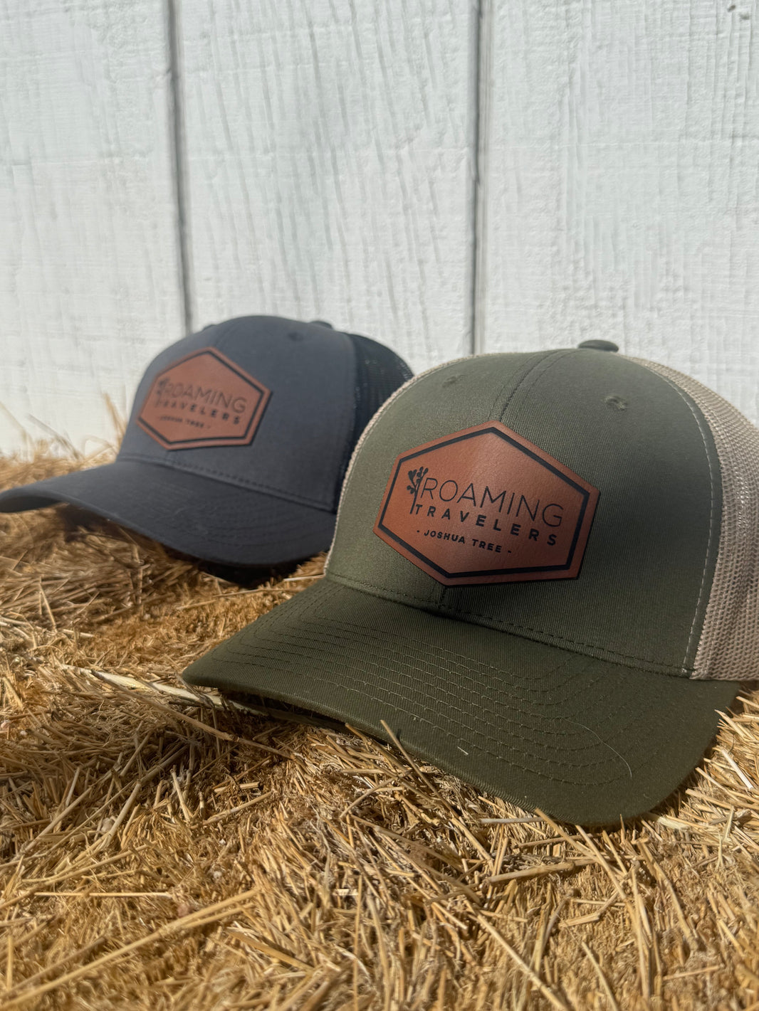 InkTrendz Hats Roaming Travelers Leather Patch Hat