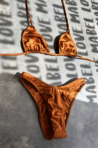 Mabel Love Boutique Copper / S / High Waist Aesthetic Copper Two Piece Bikini