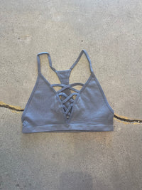 Roaming Travelers Bras Grey / XS / S Ribbed Racer Back Bralette