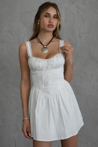 Roaming Travelers Dresses White / Small Western Lace Mini Dress